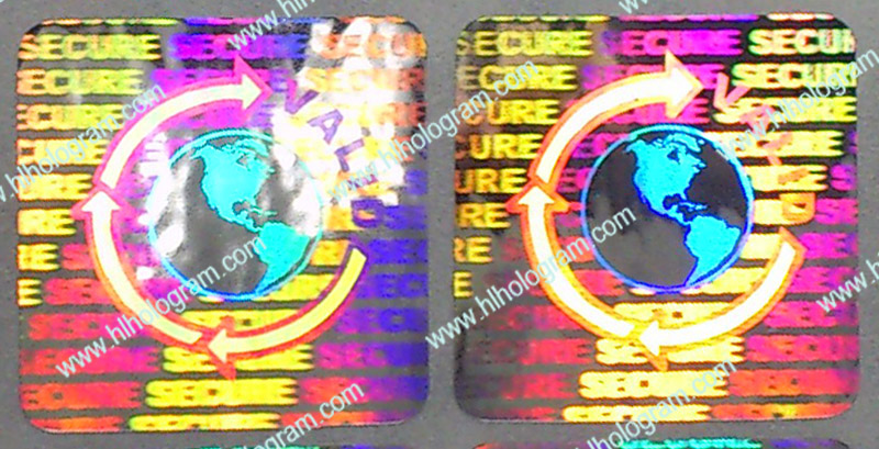 hologram sticker photo