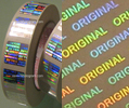 transparent hologram and sticker in roll